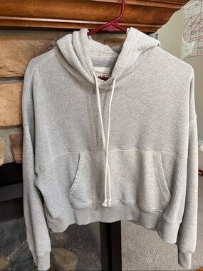 Aerie Light Gray Women's Ribbed Pullover Sweatshirt
